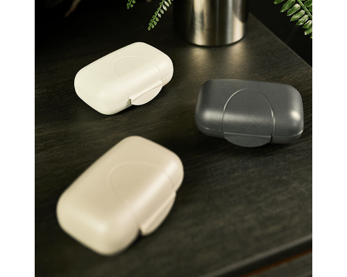 Traveling soap dish (white rose)