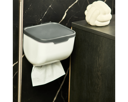 Toilet paper holder (white / granite)