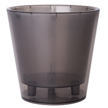 Flowerpot "Deco" with insert 13x12,5cm (brown transparent)