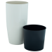 Flowerpot "Alpha" with insert d22x41,5cm (white rose)
