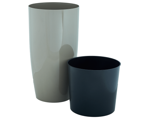 Flowerpot "Alpha" with insert d27x51cm (cocoa)