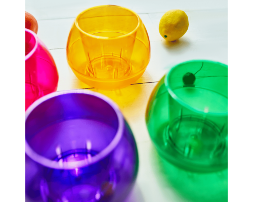 Flowerpot "Sphere" d10cm (violet transparent)