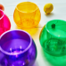 Flowerpot "Sphere" d10cm (violet transparent)