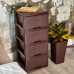 Chest "Rattan" on 4 drawers (dark brown)