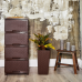 Chest "Rattan" on 4 drawers (dark brown)