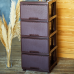 Chest "Rattan" on 4 drawers (dark brown)