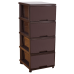 Chest "Rattan" on 4 drawers (dark brown)