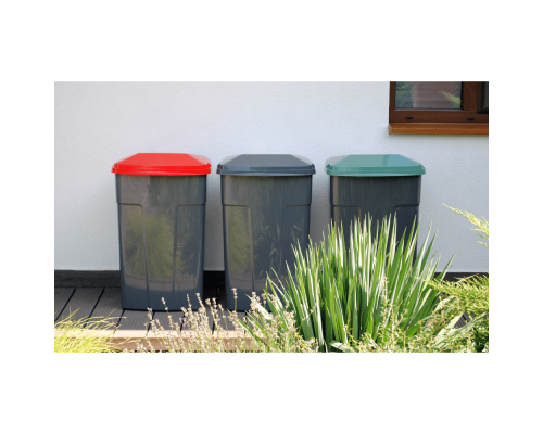 Garbage bin 90L (dark gray / dark gray)