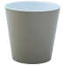 Flowerpot "Deco" with insert 16x15,5cm (cocoa / white)