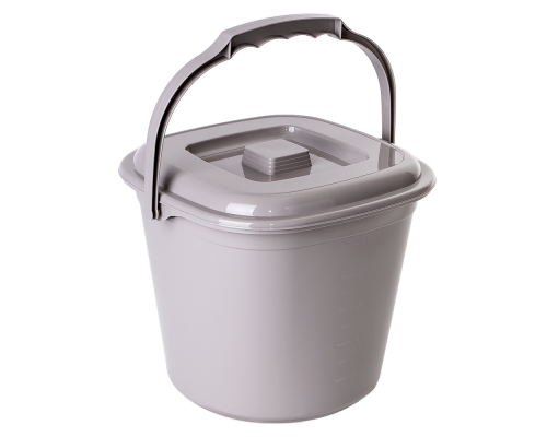 Pail "Smart" with lid 6L (cocoa)