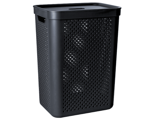 Basket "Simple" with organizer 45L (black)