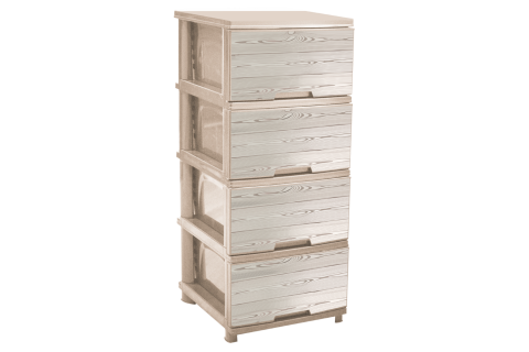 Chest on 4 drawers with decor 