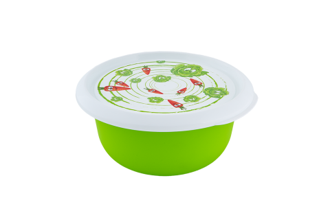 Kitchen bowl with lid with decor