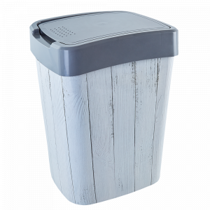 Garbage bin Euro with decor 10L. (gray, Decking)