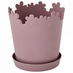 Flowerpot "Buttercup" with tray 13cm. (freesia)