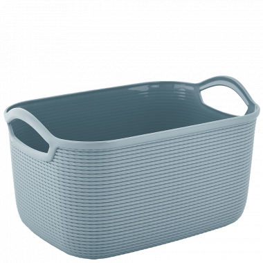 Basket "Jute" S (gray blue)