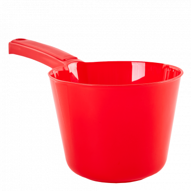 Small dipper with a spout 1L. (red)