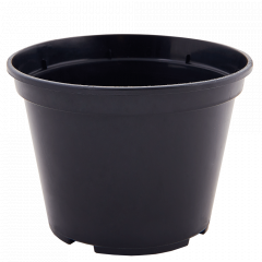 Round plant pot 19,0x15,0cm. (black)