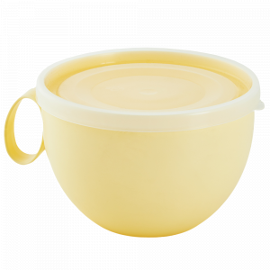 Cup with lid 0,5L. (yellow / transparent)