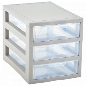 Universal organizer for 3 drawers (cocoa / transparent)