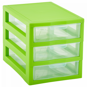 Universal organizer for 3 drawers (olive / transparent)