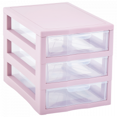 Universal organizer for 3 drawers (freesia / transparent)