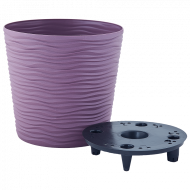 Flowerpot "Fusion" with insert low d23,5*22cm. (violet)