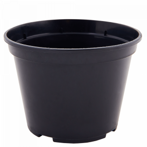 Round plant pot 25,0x20,0cm. (black)