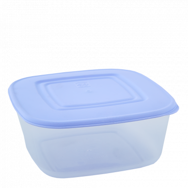 Food storage container square 0,93L. (transparent / lilac)