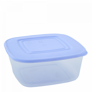 Food storage container square 3L. (transparent / lilac)