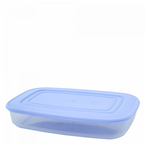 Food storage container rectangular 1,5L. (transparent / lilac)