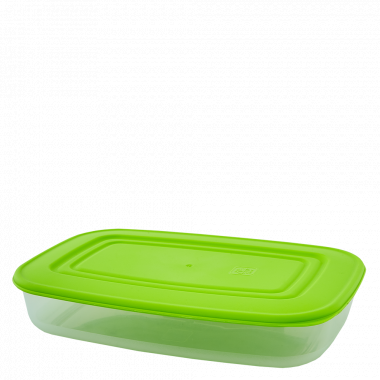 Food storage container rectangular 2,5L. (transparent / olive)