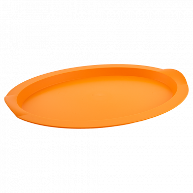 Oval tray 47x35x4cm. (light orange)