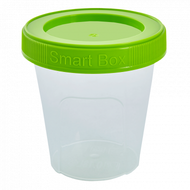 Container "Smart Box" round 0,18L. (transparent / olive)