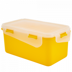 Universal container "Fiesta" rectangular 0,65L. (dark yellow / transparent)