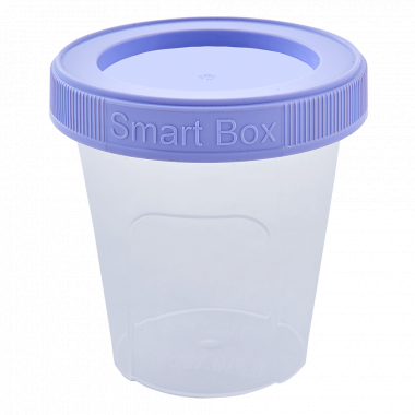 Container "Smart Box" round 0,24L. (transparent / lilac)