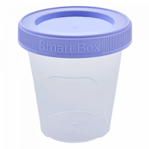 Container "Smart Box" round 0,24L. (transparent / lilac)