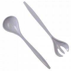 Fork and spoon for salad (cocoa)