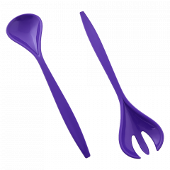 Fork and spoon for salad (dark lilac)