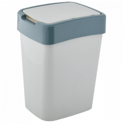 Garbage bin Euro 10L. (white rose / gray blue)