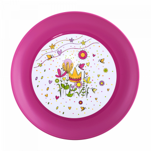 Plate with decor d22cm. (Magic, dark pink)