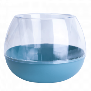 Flowerpot "Sphere" d10cm. (transparent / gray blue)