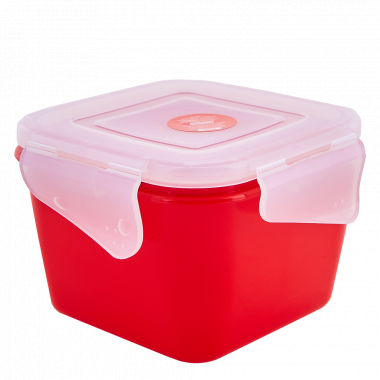 Universal container "Fiesta" square 0,45L. (red velvet / transparent)