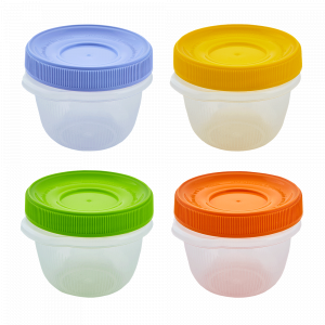 Food storage container "Omega" round 0,285L. (mix)