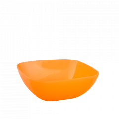 Plate deep 150x150x55mm. (orange transparent)