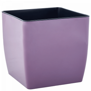 Flowerpot "Quadro" low with insert 22x22x21cm. (violet)