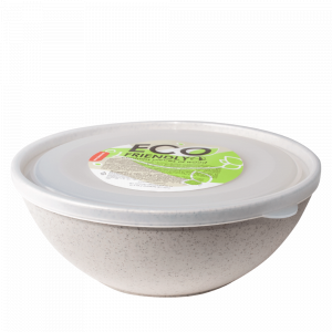 Bowl with lid 0,8L. ECO WOOD (white rose)