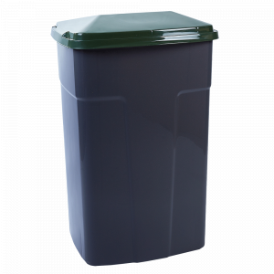 Garbage bin 90L. (dark gray / green)