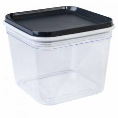Container for bulk products "Fix" 0,6L. (transparent / granite)