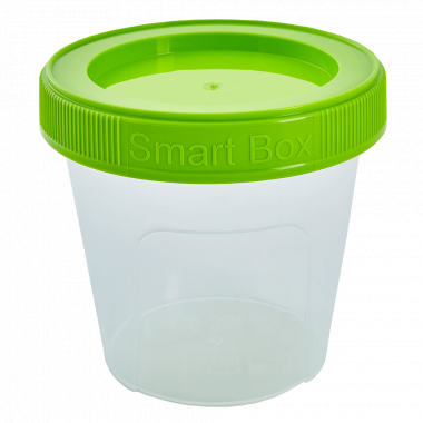 Container "Smart Box" round 0,35L. (transparent / olive)